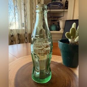 Vintage Coca-Cola Green Contour Glass Bottle From Bangladesh  6.5 fl. oz.